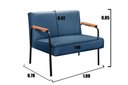 Ver imagem 4 de Namoradeira Jade Cor:Linho Azul 330