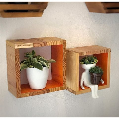 Conjunto de Nichos Decorativos em Madeira Ps5