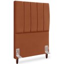 Ver imagem 1 de Cabeceira Solteiro 90cm Arlla Suede Terracota Rm