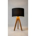 Ver imagem 7 de Abajur de Mesa para Escritório 50cm de Madeira Tripé Wells Cedro Preto