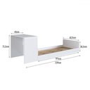 Ver imagem 3 de Cama Solterio Infanto Juvenil com Escrivaninha de Estudo Branco - Completa Móveis