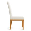 Ver imagem 4 de Cadeira de Jantar Mavie Estofada para Sala de Jantar Sofisticado Linhas Horizontais - Veludo Bege