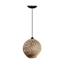 Ver imagem 1 de Luminária Pendente Midoly Esférica em Sisal Natural Palha:preto