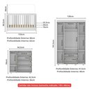 Ver mais imagens de Quarto Infantil Completo com Berço 3 em 1 para Colchão 130x60cm Multimóveis Mp4383 Branco