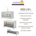 Ver imagem 6 de Quarto Infantil Completo com Berço 3 em 1 para Colchão 130x60cm Multimóveis Mp4383 Branco