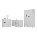 Ver imagem 1 de Quarto Infantil Completo com Berço 3 em 1 para Colchão 130x60cm Multimóveis Mp4383 Branco