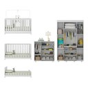 Ver imagem 5 de Quarto Infantil Completo com Berço 3 em 1 para Colchão 130x60cm Multimóveis Mp4383 Branco