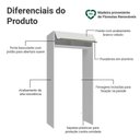 Ver imagem 3 de Porta-Geladeira 103 cm 1 Porta Basculante Branco Veludo Lux Madesa Branco