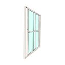 Ver imagem 3 de Porta Balcão de Alumínio Branco 2 Folhas 210x200 com Fechadura Linha 25