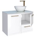 Ver imagem 2 de Armário Banheiro 80cm Jambo Branco - P102852 - Cozimax Armario Banheiro 80cm Jambio Branco - P102852