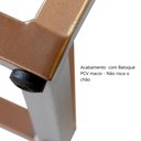Ver imagem 6 de Banqueta Alta Industrial Cozinha Bar Balcão Bistro Zenite com Encosto Metalon Cobre 75cm
