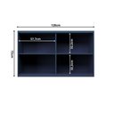 Ver imagem 4 de Cozinha Compacta Modulada 7 Portas 3 Gavetas 100% MDF 1 Tampo Sevilha Azul/Órion