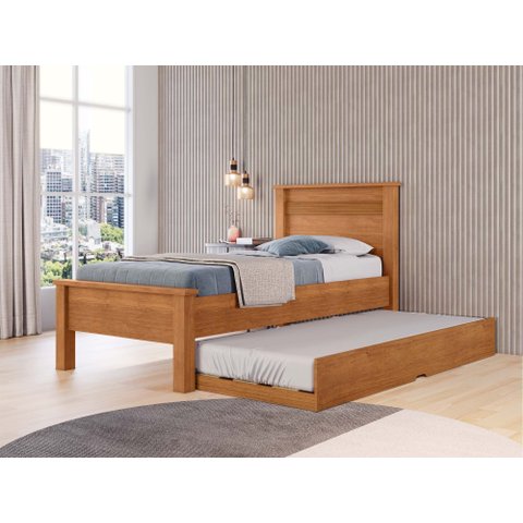 Cama Solteiro Barcelona com Auxiliar Conquista Cinamomo