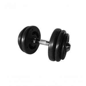 Dumbbell Injetado com Pegada Cromada Academia Fitness 28kg