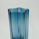Ver imagem 3 de Vaso Decorativo de Vidro Azul 23x12x12cm Enfeite Sala Mesa Estante Aparador