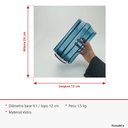 Ver imagem 6 de Vaso Decorativo de Vidro Azul 23x12x12cm Enfeite Sala Mesa Estante Aparador