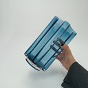 Ver imagem 6 de Vaso Decorativo Enfeite Casa Planta Home&co Vidro 23x12x12cm Azul
