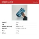 Ver imagem 5 de Vaso Decorativo de Vidro Azul 23x12x12cm Enfeite Sala Mesa Estante Aparador