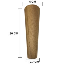Kit 6 Pés De 20 Cm Cônico Retrô Para Móveis Pé Palito - 3