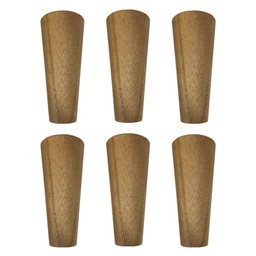 Kit 6 Pés De 20 Cm Cônico Retrô Para Móveis Pé Palito - 1