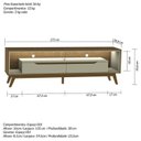 Ver imagem 6 de Rack com Painel Ripado para TV até 70 Polegadas com LED MDF 177CMX218CM Duo e London Olivar Móveis