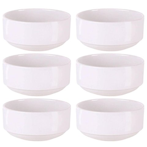 Kit 6 Tigelas Pequenas Cumbuca Porcelana 10cm Tramontina Paola Restaurante Hotel