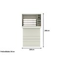 Ver imagem 2 de Armário Ponte Modulado Aéreo Solteiro Mc12 Seletto C/ 2 Portas e 2 Nichos Cor Areia - Henn