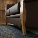 Ver mais imagens de Sofá Living Capitone 2 Lugares Milano 188 cm Pes Madeira Courino Tcs 721 Moll