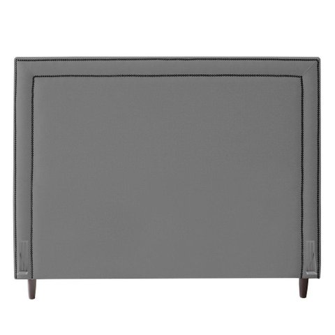 Cabeceira King Size Maísa 195cm C/ Frame Linho Cinza