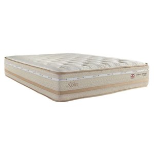 Conjunto Box Sommier Bipartido Conceito + Colchão Koln Queen 1,58x1,98 Molas Maxspring Herval Marrom