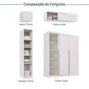 Ver imagem 4 de Guarda-Roupa Planejado de Canto 4 Peças 6 Portas com 4 Portas de Correr Jade CabeCasa MadeiraOriginals Branco/Fosco