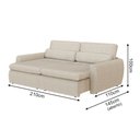 Ver imagem 4 de Conjunto Sala Painel Suspenso Tv 70" Concept + Sofá Orgânico Charlie 3 Lugares Linho Turco - Bege