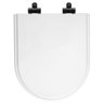 Assento Sanitário Poliéster Soft Close Level Branco para Vaso Deca com Ferragem Preta - 1