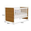 Ver imagem 3 de Kit Gêmeos Berço Mel Branco/savana com Colchões Baby Physical - Reller Móveis