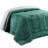 Edredom Coberdrom Manta Canelada Pesado Queen - Esmeralda - 100% Poliéster - 1
