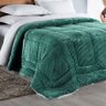 Edredom Coberdrom Manta Canelada Pesado Queen - Esmeralda - 100% Poliéster - 2