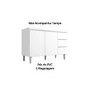 Ver imagem 3 de Balcão Gabinete para Cozinha Andréia 100cm 2 Portas 3 Gavetas:branco