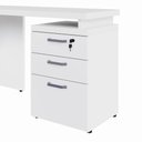 Ver imagem 6 de Escrivaninha L 150cm X 150cm Gaveteiro 3 Gav. Pé Painel F5 Cor:branco