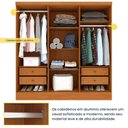 Ver imagem 7 de Guarda-Roupa Casal com 6 Portas e 4 Gavetas 180cm Multimóveis CR35491 Cinamomo/Off White