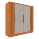 Ver imagem 2 de Guarda-Roupa Casal com 6 Portas e 4 Gavetas 180cm Multimóveis CR35491 Cinamomo/Off White