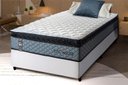 Ver imagem 1 de Conjunto Cama Box Espuma Chicago Cinza Solteiro 96x203x57