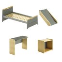 Ver imagem 2 de Cama Infantil com Kit Escrivaninha, Escorregador e Nicho Petit Casatema MadeiraOriginals