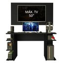 Ver imagem 4 de Mesa para Computador Gamer Madesa 9409 e Painel para Tv até 50 Polegadas - Preto