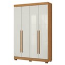 Ver imagem 1 de Guarda Roupa Solteiro 2030240 4 Portas 154 Cm Cinamomo Off White Armoveis