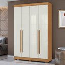 Ver imagem 2 de Guarda Roupa Solteiro 2030240 4 Portas 154 Cm Cinamomo Off White Armoveis
