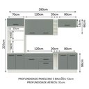 Ver imagem 4 de Cozinha Completa Agata sem Tampo e Pia Branco/Cinza Madesa