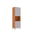 Ver imagem 1 de Paneleiro Cozinha Modulado Celeste C/ 4 Portas 70cm Cinamomo/platina Mgm