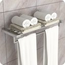 Ver imagem 1 de Toalheiro Hotel de Parede Porta Toalha Duplo Inox Master