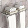 Toalheiro Hotel de Parede Porta Toalha Duplo Inox Master - 1