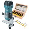 Tupia Manual para Laminado 6mm 1/4" 530w M3700b e Jogo 6 Fresas Makita - 1